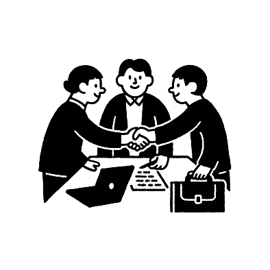 Team on the meeting